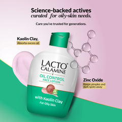 Lacto Calamine Face Lotion | Daily Moisturizer For Face - Combination To Normal Skin | Kaolin Clay & Aloe Vera | Fights Pimples, Darkspots & Blackheads | Body Lotion | 120ml