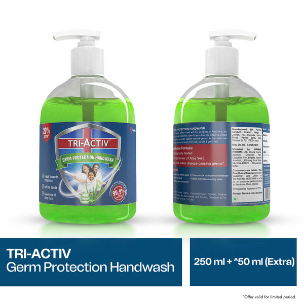 Tri-Activ Germ Protection Handwash Bottle | 300 ml