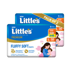 Little's Comfy Baby Diaper Pants - Premium | Baby Diapers with 12 hours Absorption & Wetness Indicators