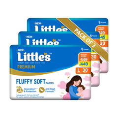 Little's Comfy Baby Diaper Pants - Premium | Baby Diapers with 12 hours Absorption & Wetness Indicators