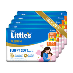 Little's Comfy Baby Diaper Pants - Premium | Baby Diapers with 12 hours Absorption & Wetness Indicators