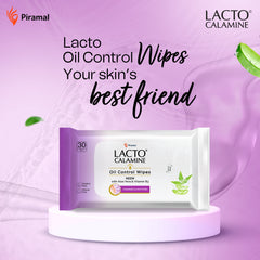 Lacto Calamine Oil Control Face Wipes | Contains Neem, VitaminB-3 and AloeVera