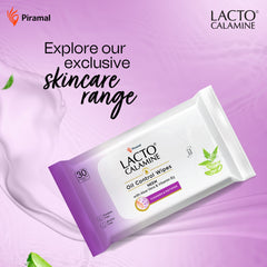 Lacto Calamine Oil Control Face Wipes | Contains Neem, VitaminB-3 and AloeVera