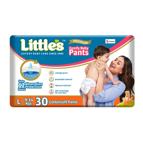 Little s Baby Pants Diapers with Wetness Indicator 12 Hours Absorption large 30 cottonsoft pants diaper 1 large