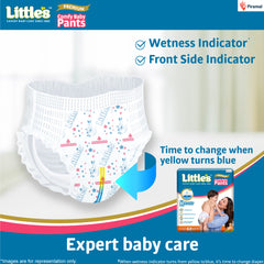 Little's Baby Pants Diapers with Wetness Indicator & 12 Hours Absorption, cottonsoft pants diaper