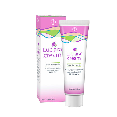 Luciara® Cream, Anti-stretch marks cream, Reduce stretchmarks, No 1 prescribed brand, safe for pregnancy, All skin types, paraben-free, non-fragrant, non-colourant, 50g