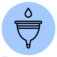 Menstrual hygiene Blue icon