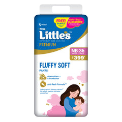 Little's Baby Diaper Pants Style | Pack of 1 | Fluffy Soft Baby Diapers | No Nasties Anti-Rash Formula with Leakage Guard, Wetness Indicator & 12 Hours Absorption