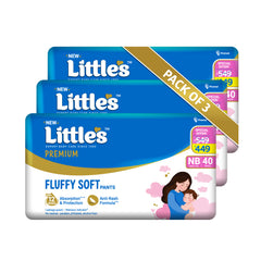 Little's Comfy Baby Diaper Pants - Premium | Baby Diapers with 12 hours Absorption & Wetness Indicators