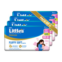 Little's Comfy Baby Diaper Pants - Premium | Baby Diapers with 12 hours Absorption & Wetness Indicators