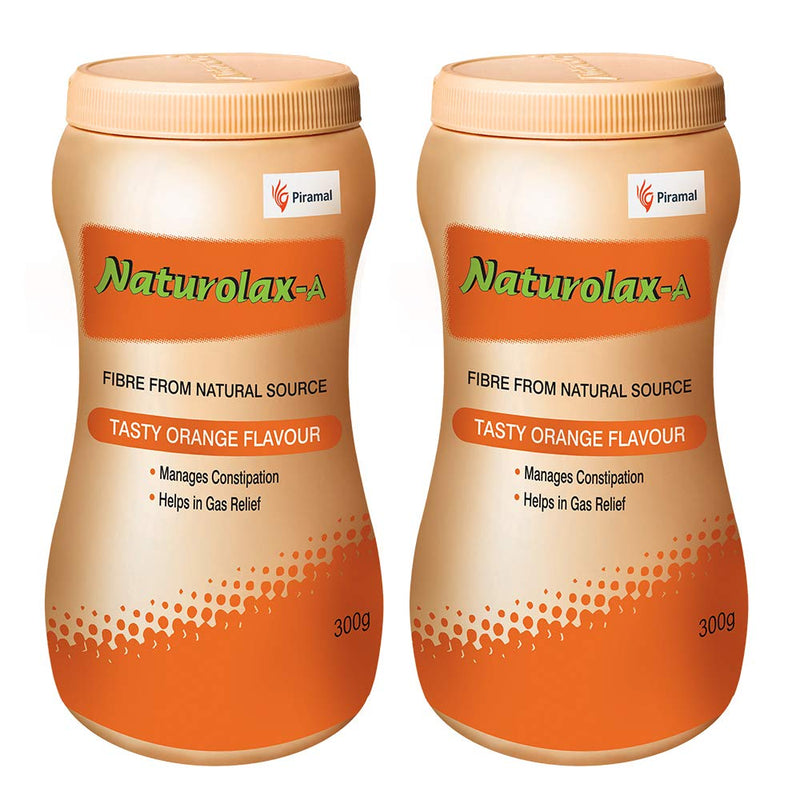Naturolax-A Isabgol Husk Powder | Effective for Constipation - 300 gm | Orange Flavour