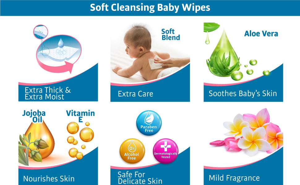 soft cleansing baby wipes uses