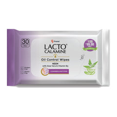 Lacto Calamine Oil Control Face Wipes | Contains Neem, VitaminB-3 and AloeVera