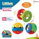 Little's Grab & Shake Rattles I Educational & Developmental Toys for Babies I Infant & Preschool Toys I 3 pieces, Multi-color