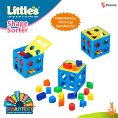 Little’s Shape Sorter Cube with 24 Multicolor Shapes (BIS approved) l Shape sorter toy for kids | Kids toys | Toddler activity toys | Helps develop motor reasoning skills