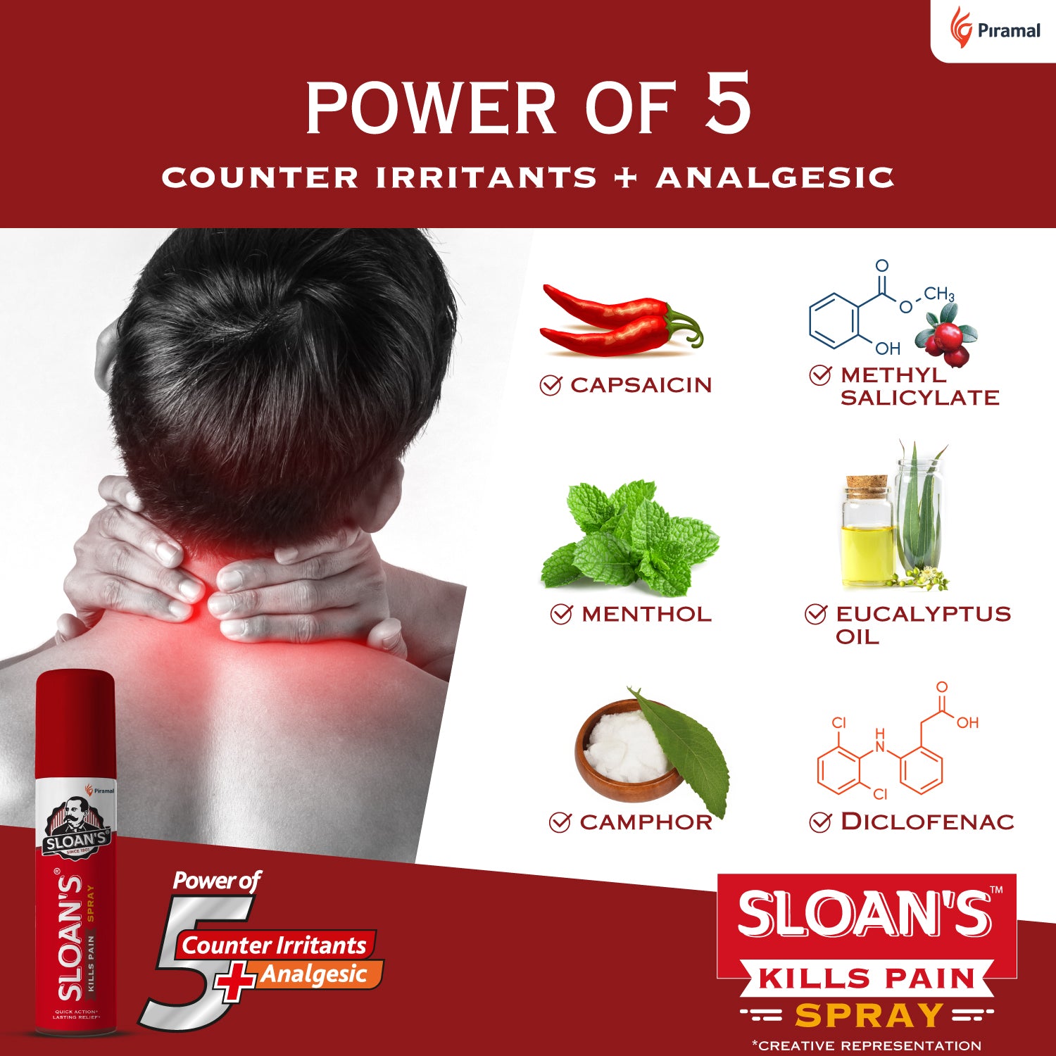 Sloans spray 5 ingredients