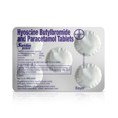 Saridon Woman, Fast Action Against Abdominal, Body Pain and Headaches with Hyoscine Butylbromide 10 mg + Paracetamol 500 mg, 5 Tablets in Pack