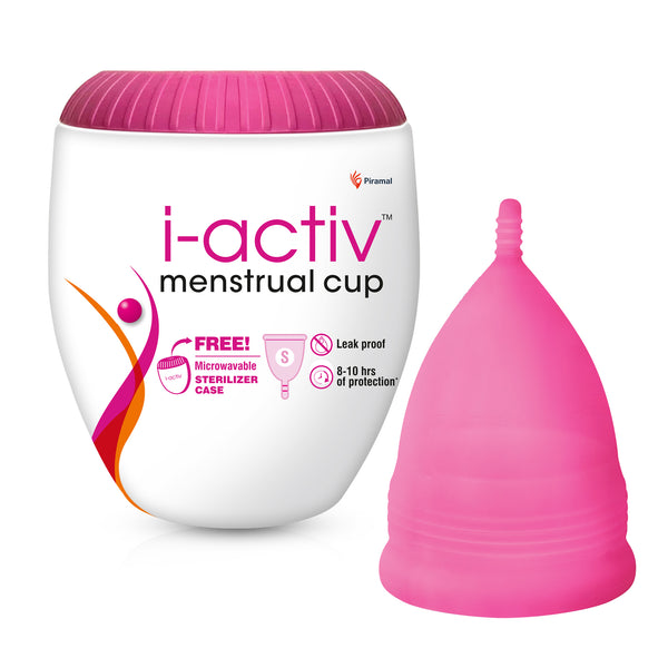 i-activ Menstrual Cup for Women | Rash-Free, Leak-Free & Ultra soft Cup with Pouch