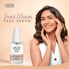 Lacto Calamine Snail Mucin Face Serum for Hydrating Skin | 30 ml | 97% Pure Snail Mucin Essence | Marine Collagen, Niacinamide Serum for Oily Skin | Dermatologically Tested | Korean Skincare