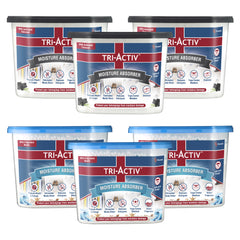 Tri-Activ Moisture Absorbers | Dehumidifier For Wardrobe, Closet, Shoe Rack | Absorption Capacity upto 600ml Each I Prevent Mould & Fungus, Allergens & Eliminate Odour