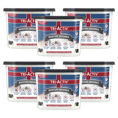 Tri-Activ Moisture Absorbers | Dehumidifier For Wardrobe, Closet, Shoe Rack | Absorption Capacity upto 600ml Each I Prevent Mould & Fungus, Allergens & Eliminate Odour