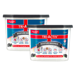 Tri-Activ Moisture Absorbers | Dehumidifier For Wardrobe, Closet, Shoe Rack | Absorption Capacity upto 600ml Each I Prevent Mould & Fungus, Allergens & Eliminate Odour