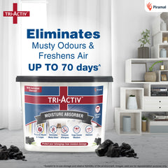 Tri-Activ Moisture Absorbers | Dehumidifier For Wardrobe, Closet, Shoe Rack | Absorption Capacity upto 600ml Each I Prevent Mould & Fungus, Allergens & Eliminate Odour