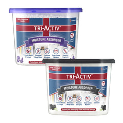 Tri-Activ Moisture Absorbers | Dehumidifier For Wardrobe, Closet, Shoe Rack | Absorption Capacity upto 600ml Each I Prevent Mould & Fungus, Allergens & Eliminate Odour