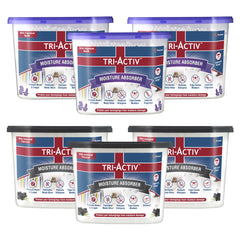 Tri-Activ Moisture Absorbers | Dehumidifier For Wardrobe, Closet, Shoe Rack | Absorption Capacity upto 600ml Each I Prevent Mould & Fungus, Allergens & Eliminate Odour