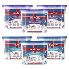 Tri-Activ Moisture Absorbers | Dehumidifier For Wardrobe, Closet, Shoe Rack | Absorption Capacity upto 600ml Each I Prevent Mould & Fungus, Allergens & Eliminate Odour