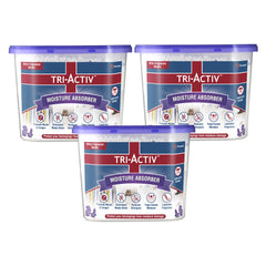 Tri-Activ Moisture Absorbers | Dehumidifier For Wardrobe, Closet, Shoe Rack | Absorption Capacity upto 600ml Each I Prevent Mould & Fungus, Allergens & Eliminate Odour