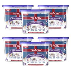 Tri-Activ Moisture Absorbers | Dehumidifier For Wardrobe, Closet, Shoe Rack | Absorption Capacity upto 600ml Each I Prevent Mould & Fungus, Allergens & Eliminate Odour