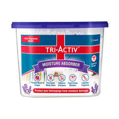 Tri-Activ Moisture Absorbers | Dehumidifier For Wardrobe, Closet, Shoe Rack | Absorption Capacity upto 600ml Each I Prevent Mould & Fungus, Allergens & Eliminate Odour