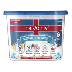 Tri-Activ Moisture Absorbers | Dehumidifier For Wardrobe, Closet, Shoe Rack | Absorption Capacity upto 600ml Each I Prevent Mould & Fungus, Allergens & Eliminate Odour
