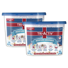 Tri-Activ Moisture Absorbers | Dehumidifier For Wardrobe, Closet, Shoe Rack | Absorption Capacity upto 600ml Each I Prevent Mould & Fungus, Allergens & Eliminate Odour