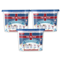 Tri-Activ Moisture Absorbers | Dehumidifier For Wardrobe, Closet, Shoe Rack | Absorption Capacity upto 600ml Each I Prevent Mould & Fungus, Allergens & Eliminate Odour