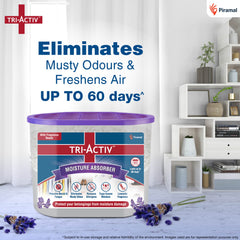 Tri-Activ Moisture Absorbers | Dehumidifier For Wardrobe, Closet, Shoe Rack | Absorption Capacity upto 600ml Each I Prevent Mould & Fungus, Allergens & Eliminate Odour