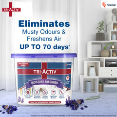 Tri-Activ Moisture Absorbers | Dehumidifier For Wardrobe, Closet, Shoe Rack | Absorption Capacity upto 600ml Each I Prevent Mould & Fungus, Allergens & Eliminate Odour