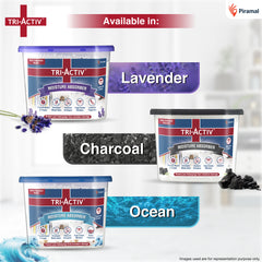 Tri-Activ Moisture Absorbers | Dehumidifier For Wardrobe, Closet, Shoe Rack | Absorption Capacity upto 600ml Each I Prevent Mould & Fungus, Allergens & Eliminate Odour