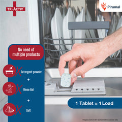 Tri-Activ All-in-One Dishwasher Tablet by Piramal I 30 Units