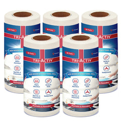 Tri-Activ Non-Woven Reusable Kitchen Towel Roll I 80 Pulls per Roll I Highly Absorbent Kitchen Tissue Roll I Non-Woven Fabric I Free from OBA I White