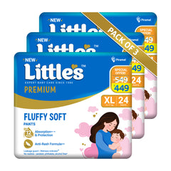 Little's Comfy Baby Diaper Pants - Premium | Baby Diapers with 12 hours Absorption & Wetness Indicators