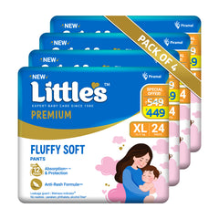 Little's Comfy Baby Diaper Pants - Premium | Baby Diapers with 12 hours Absorption & Wetness Indicators