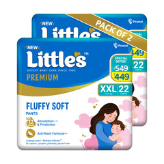 Little's Comfy Baby Diaper Pants - Premium | Baby Diapers with 12 hours Absorption & Wetness Indicators