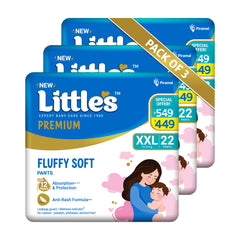 Little's Comfy Baby Diaper Pants - Premium | Baby Diapers with 12 hours Absorption & Wetness Indicators