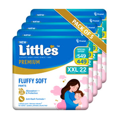 Little's Comfy Baby Diaper Pants - Premium | Baby Diapers with 12 hours Absorption & Wetness Indicators