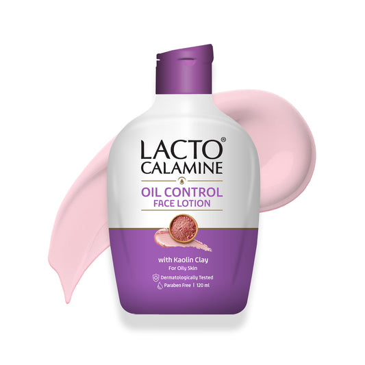 Lacto Calamine Daily Face Lotion Enriched with Kaolin and Aloe Vera Extracts | Face Moisturizer For Oily Skin (60ml/120ml)