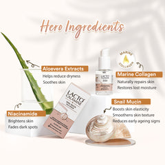 Lacto Calamine Snail Mucin Face Serum for Hydrating Skin | 30 ml | 97% Pure Snail Mucin Essence | Marine Collagen, Niacinamide Serum for Oily Skin | Dermatologically Tested | Korean Skincare