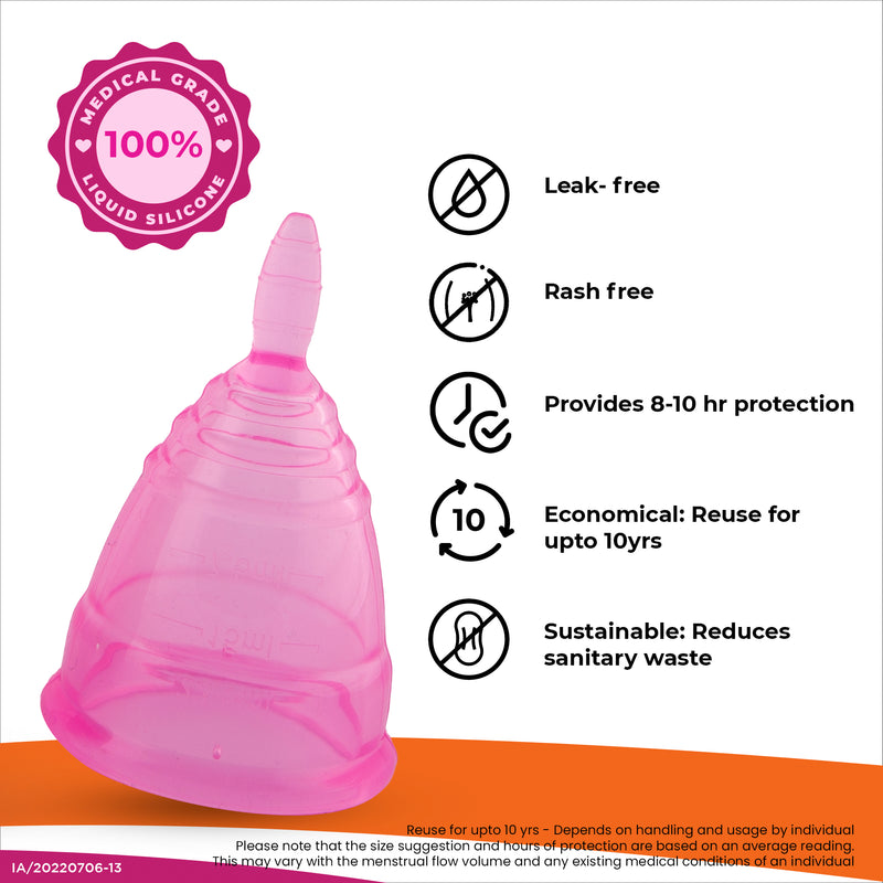 i-activ Menstrual Hygiene Combo | i-activ Menstrual cup & i-feel Gentle Intimate Wash-100ml