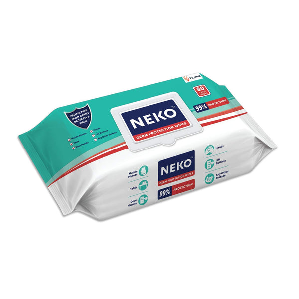 Neko Germ Protection Wipes | For Skin and Multisurfaces,99% Protection